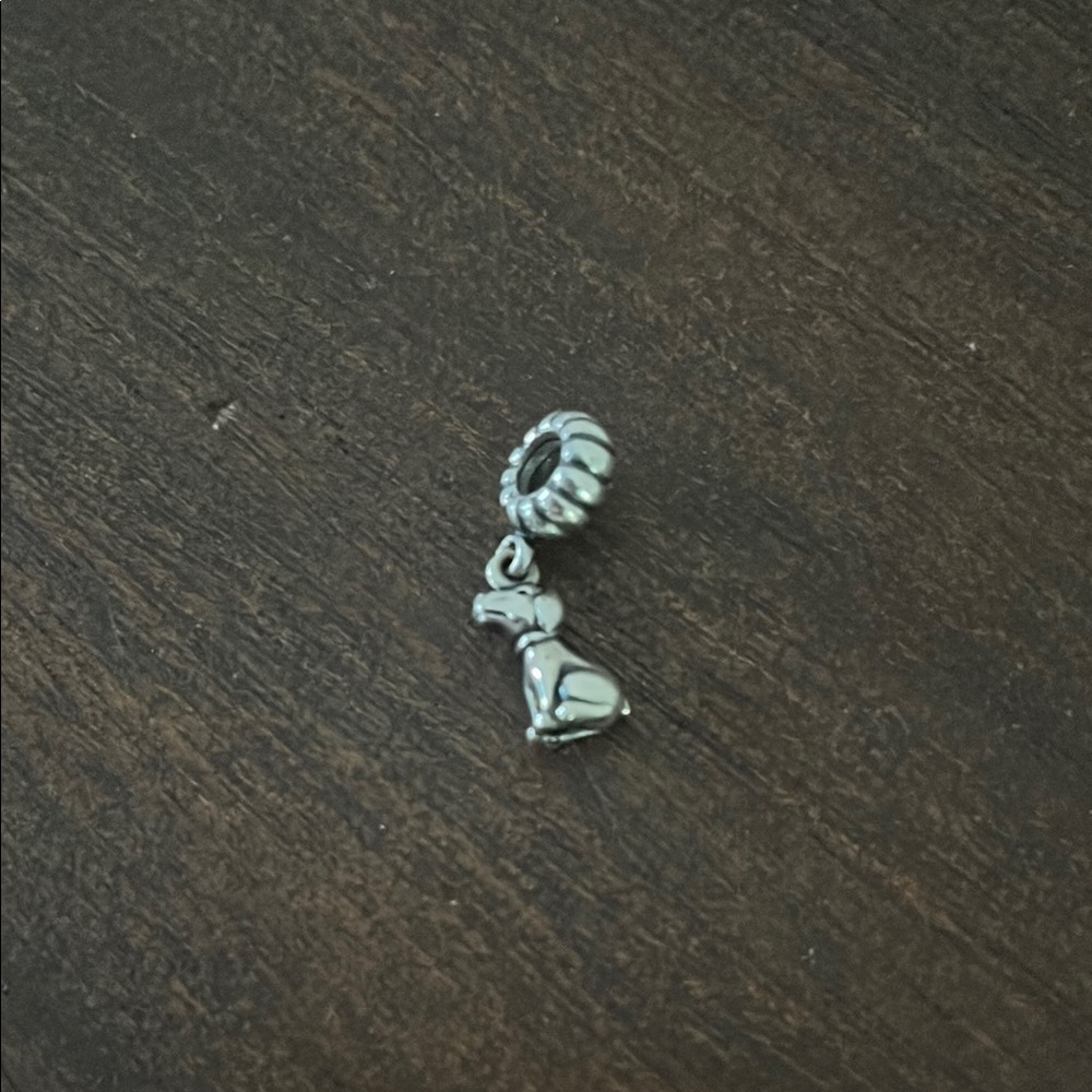 Silver Dog Charm